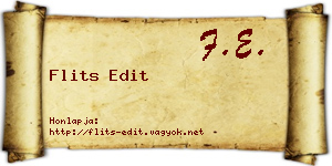 Flits Edit névjegykártya